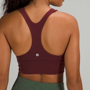 Lululemon Wunder Train Long Line Bra - Merlot